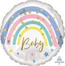 Anagram Pastel Rainbow Baby 18" Round Foil Balloon