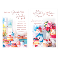 Poppyhill C50 Birthday Belated 12pk