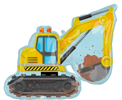 Anagram Construction Vehicle 28" Foil Balloon