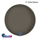 Grabo Foil Balloon Platinum Grey Globe 15"