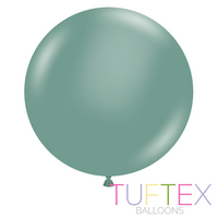 Set of ten Tuftex Standard Willow 36-inch latex balloons for decorating, shown in vibrant colors on a plain background.