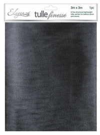 Eleganza Tulle Square Black 3x3m