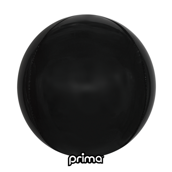 Prima Foil Balloon Black Sphere 40