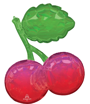 Anagram Foil Balloon Iridescent Cherries 30