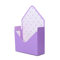 Cardboard Envelopes Lilac Polka Dot 23cm 10pk